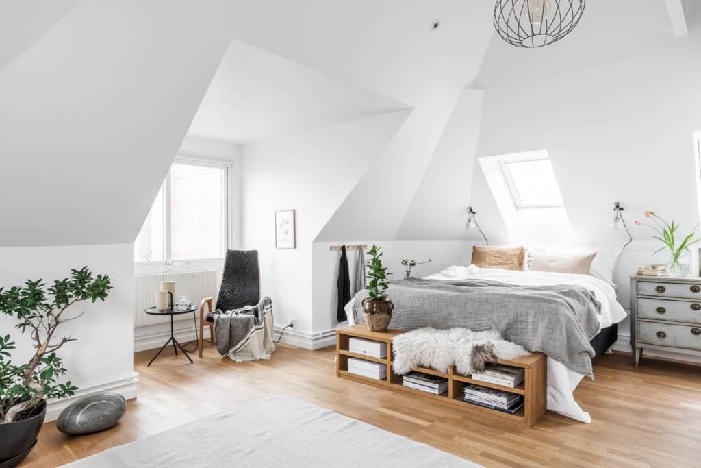 Lågupplöst Slående takhöjd, framtagna takbalkar och öppet till nock