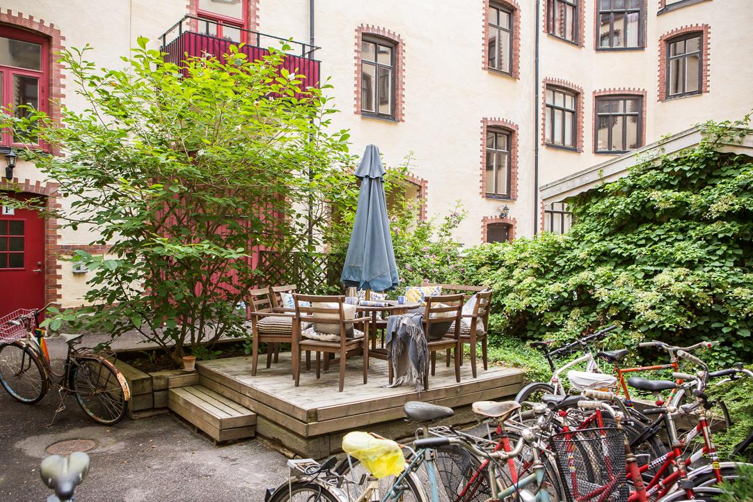Föreningen har en mysig innergård